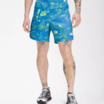 The North Face ropa NFHLJL958 impresión de suelo super sonic blue Valley hombres pantalones cortos para correr sin límites